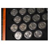 Kennedy Half Dollar Collection 1964-2008 - Wooden Display Box with Capsules
