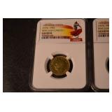 Spain Peseta King Juan Carlos I 1975 - 1967 SMS 50C MS67 & 1999-S Delaware 25C PF69