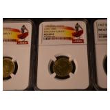 Spain Peseta King Juan Carlos I 1975 - 1967 SMS 50C MS67 & 1999-S Delaware 25C PF69