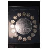 Franklin-Liberty Bell Collection Coin Set - 16 Benjamin Franklin Half Dollars 90%