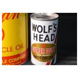 Indian Motorcycle Oil Tin - Sinclair Opaline & Wolf