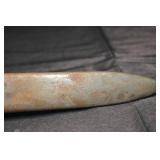 WWII Bayonet Knife with Wooden Grip and Metal Scabbard - Vintage Military Blade