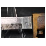 WWII Bayonet Knife with Wooden Grip and Metal Scabbard - Vintage Military Blade