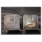 Sterling Silver Lantern Candle Holders - Pair on Arched Stands, Vintage 72.35 Grams