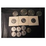 US 1976 Bicentennial Coin Lot - Kennedy Half Dollars, Dimes & Quarters