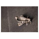 Sterling Silver Bee Pin with Turquoise Wings