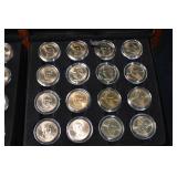Presidential Dollar Type Set Collection - 134 Coins (Proof/Reverse/UNC) in Wood Case