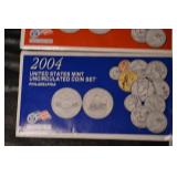 United States Mint Uncirculated Coin Sets Lot - 10 Boxes (1987-2004)