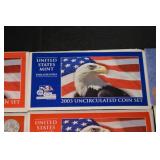 United States Mint Uncirculated Coin Sets Lot - 10 Boxes (1987-2004)