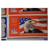 United States Mint Uncirculated Coin Sets Lot - 10 Boxes (1987-2004)