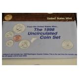 Lot Of 10 United States Mint Coin Sets Lot - Uncirculated & Proof, 1970s-1990s (D & P Mint Marks)