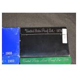 Lot Of 10 United States Proof Sets - Mixed Years Lot (1968-1997) with Purple Mint Proof Case