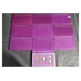 United States Mint Proof Sets - Lot of 10 Purple Boxes (1984-1993)