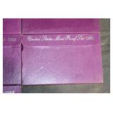 United States Mint Proof Sets - Lot of 10 Purple Boxes (1984-1993)
