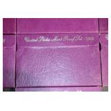 United States Mint Proof Sets - Lot of 10 Purple Boxes (1984-1993)