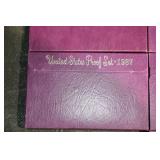 United States Mint Proof Sets - Lot of 10 Purple Boxes (1984-1993)