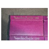 United States Mint Proof Sets - Lot of 10 Purple Boxes (1984-1993)