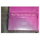 United States Mint Proof Sets - Lot of 10 Purple Boxes (1980s-1992)