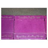 United States Mint Proof Sets - Lot of 10 Purple Boxes (1980s-1992)
