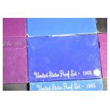 Lot Of 10 United States Proof Sets - Assorted Years (1968-1988) Lot