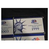 United States Mint Proof Sets - Mixed Years 1999, 2002-2006 Including 50 State Quarters
