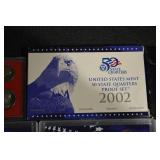 Lot Of 10 United States Mint Proof Sets - 50 State Quarters 2002, 1971, 1972, 1974
