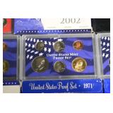 Lot Of 10 United States Mint Proof Sets - 50 State Quarters 2002, 1971, 1972, 1974