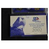 Lot Of 10 United States Mint Proof Sets - 50 State Quarters 2002, 1971, 1972, 1974
