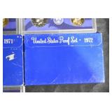 Lot Of 10 United States Mint Proof Sets - 50 State Quarters 2002, 1971, 1972, 1974