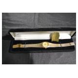 Crown 185 Quartz Analog - Gold-Tone Mesh Bracelet Watch