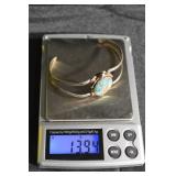 Sterling Silver Turquoise Turtle Bracelet