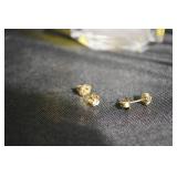 14K Gold Natural Diamond Stud Earrings