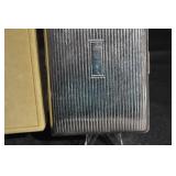 Evans U.S. Patent Ribbed Silver Lighter with Original Box