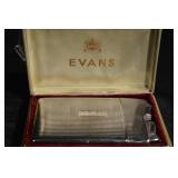 Evans U.S. Patent Ribbed Silver Lighter with Original Box