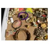Vintage Costume Jewelry Lot - Bracelets, Cameos, Pearls & Watches