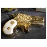 Assorted Vintage Lighters - Modern Angel Pearl-Grip Gun Lighter, Dragon Brass Lighter