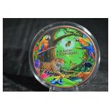 Natural Wonders 5 Coin - Amazon Rainforest Round - Parrot Triangle Coins - World Coin Lot