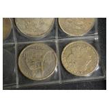 Replica Coins - 11 Coins in Clear Plastic Binder Pages