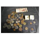 Tanzania 2000 Shilingi Banknote with Assorted World Coins