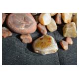 Assorted Tumbled Jasper & Agate Stones - Pink Brown Beige Pebbles for Craft & Jewelry