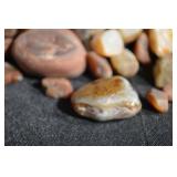 Assorted Tumbled Jasper & Agate Stones - Pink Brown Beige Pebbles for Craft & Jewelry