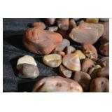 Assorted Tumbled Jasper & Agate Stones - Pink Brown Beige Pebbles for Craft & Jewelry
