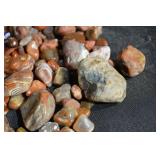 Agate & Jasper Tumbled Stones - Assorted Red, Orange & Cream Colors