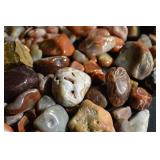 Agate & Jasper Tumbled Stones - Assorted Red, Orange & Cream Colors