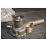 Engine Water Pump Housing - Cast Metal, Four-Bolt Flange, Inlet/Outlet Tube