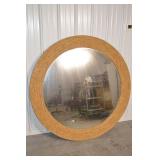 58-Inch Round Mirror With Natural Jute Rope Frame