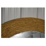 58-Inch Round Mirror With Natural Jute Rope Frame