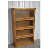 Oak 5-Section Glass-Front Display Cabinet - 32.5W x 13.5D x 57.25H