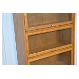 Oak 5-Section Glass-Front Display Cabinet - 32.5W x 13.5D x 57.25H