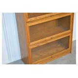 Oak 5-Section Glass-Front Display Cabinet - 32.5W x 13.5D x 57.25H
